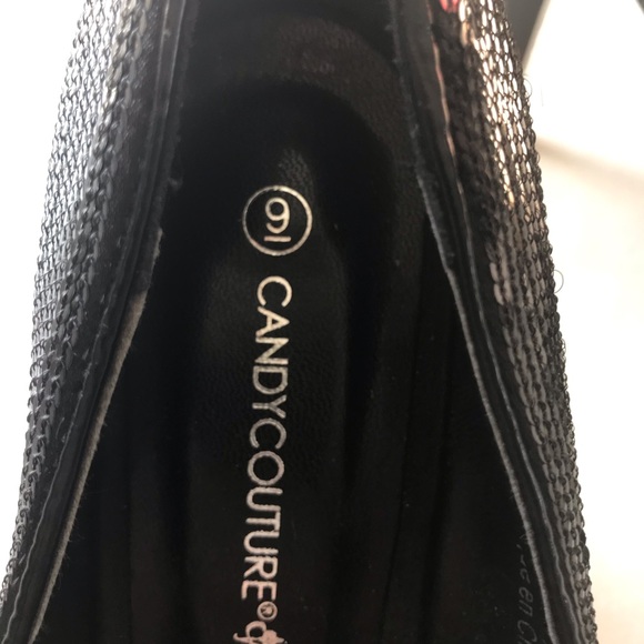 Black sequin high heels - Picture 3 of 4